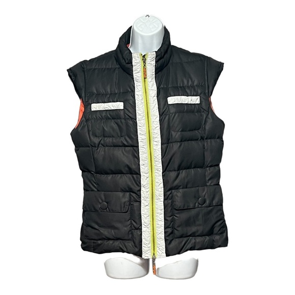 Eva & Claudi Quilted Down Filled Feather Puffer Vest Large Black Zip Up Large - Picture 9 of 12